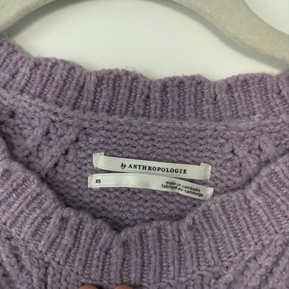 Anthropologie Lavender Balloon Sleeve Knit Sweater (XS) - Picture 4 of 4